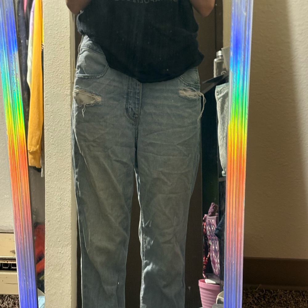 American Eagle Outfitters Blue Boyfriend Jeans Relaxed Fit